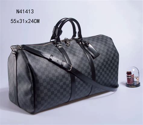 louis vuitton holdall grey